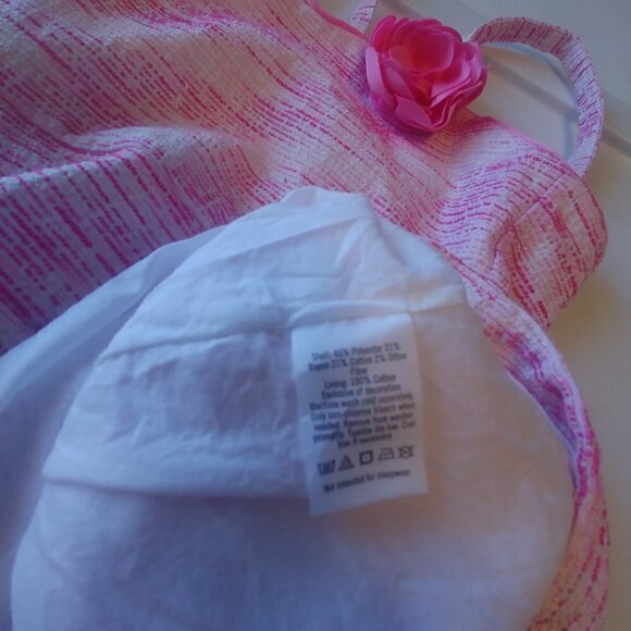 Janie and Jack Pink-Stitch Boucle Dress Size 6 - Picture 4 of 5